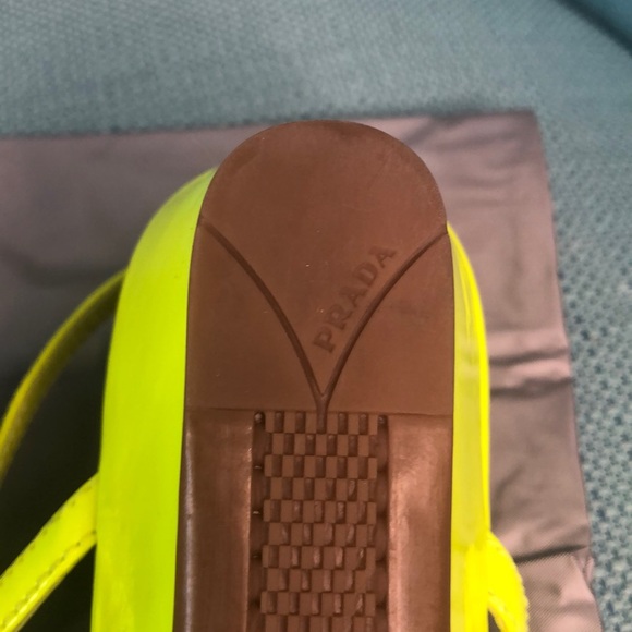 Prada Patent Leather Halter Demi Wedge Sandals - Picture 10 of 13